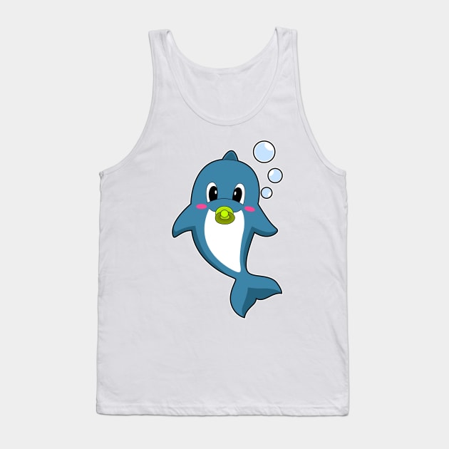 Dolphin Baby Pacifier Tank Top by Markus Schnabel